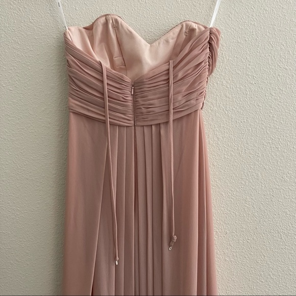 Wtoo by Waters Blush Bridesmaid Gown Sz 2 - Picture 5 of 10